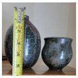 Vintage Modernist Artist Pottery Bud Vase and Jar