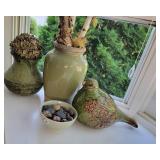 Verdi Gres Décor Collection ~ Bird * Vase * Dish
