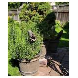 Outdoor Patio Planter Trio with Greenery