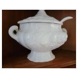 Nagae White Ceramic Electric Heated Soup Tureen