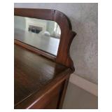 Antique Mirrored Sideboard Buffet Server