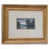 Framed Landscape Impressionist Artwork signed Richards