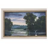 Framed Landscape Impressionist Artwork signed Richards