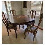 Queen Anne Dining Table and Chairs, as