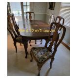 Queen Anne Dining Table and Chairs, as