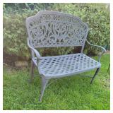 Ornate Heavy Patio Loveseat Bench