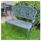 Ornate Heavy Patio Loveseat Bench