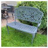 Ornate Heavy Patio Loveseat Bench