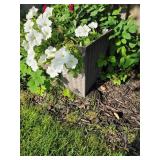Resin Basketweave Patio Planter with Greenery, B