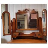 Antique Triple Mirror Dresser