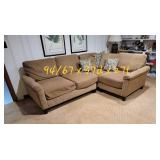 Mocha Tweed 4 Cushion Sectional