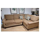 Mocha Tweed 4 Cushion Sectional