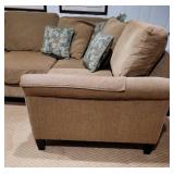 Mocha Tweed 4 Cushion Sectional