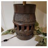 Antique Wagon Wheel Hub Table Lamp