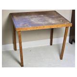 Linen Covered Side Table