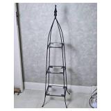 Stylish Metal Frame Etagere Display Shelf