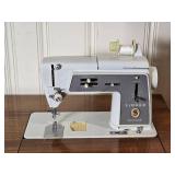 Refined Vintage Mid-Century Modern Sewing Table - Singer Model 600 Sewing Machine