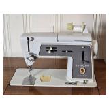 Refined Vintage Mid-Century Modern Sewing Table - Singer Model 600 Sewing Machine