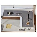 Refined Vintage Mid-Century Modern Sewing Table - Singer Model 600 Sewing Machine