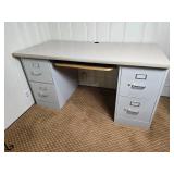 Retro Workstation with 4- Filing Drawers -B