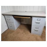 Retro Workstation with 4- Filing Drawers -B