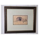 Classic Dutch Master Fine Art Print - Rembrandt - Young Lion Resting