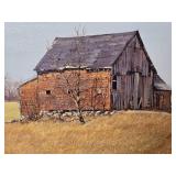 Original Fine Art Acrylic Painting - Barbara Conley - Concord Barn