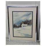 Dreamlike Fine Art Print Pair - Gerald W. Bernhardt - Lone Weathervane - Peaceful Snow