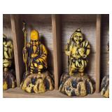 Fantastic Vintage Japanese Figurines - Sevem Lucky Gods - Shichifukujin