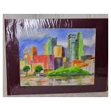 Amazing Fine Art Watercolor - Jim McChesney - Minneapolis Skyline
