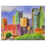 Amazing Fine Art Watercolor - Jim McChesney - Minneapolis Skyline