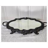 Baroque Vintage Rococo Mirrored Display Tray