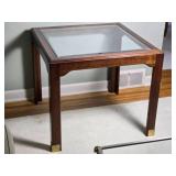 Elegant Mid-Century Modern Glass Surface Side Table