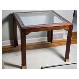 Elegant Mid-Century Modern Glass Surface Side Table