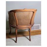 Brilliant Antique Louis XV Caned Accent Chair