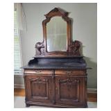 Breathtaking Antique Louis XV Mahogany Dressing Table / Vanity