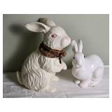 Delightful Ceramic Bunny Pair