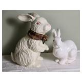 Delightful Ceramic Bunny Pair