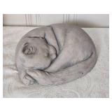 Adorable Resin Curled Cat Sculpture - Telle M. Stern