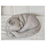 Adorable Resin Curled Cat Sculpture - Telle M. Stern