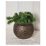 Stylish Hammered Metal Planter
