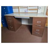 Retro Workstation with 4- Filing Drawers -A