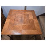 Cool Vintage Wood Inlay Folding Card Table