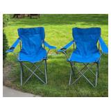 Tailgate Ready Folding Lawn Chairs - Blue