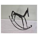 Charming Art Decor Metal Sculpture - Rocking Horse