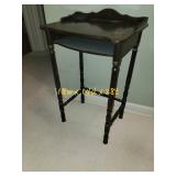sweet petite hand decorated vintage telephone table and chair