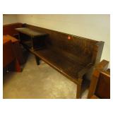 Dark Solid Oak Bench 10 Dark Solid Oak Bench 10