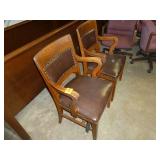 Antique Oak Chairs x 2 Antique Oak Chairs x 2