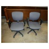 Gray Swivel Office Chairs x 2 Gray Swivel Office Chairs x 2