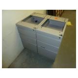 Steel Desk End Cabinets x 2 Steel Desk End Cabinets x 2